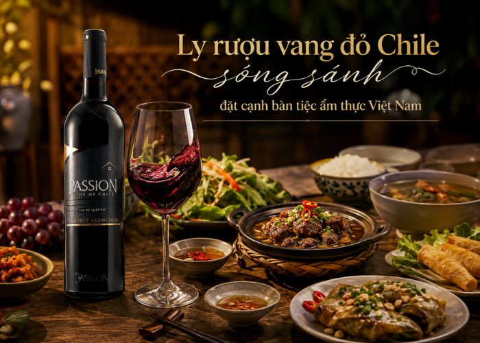 Hương vị êm mượt của rượu vang Chile vô cùng hòa hợp với các món ăn giàu gia vị của Việt Nam.