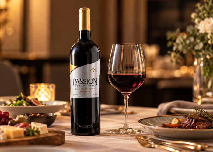 Rượu vang Passion mang trọn vẹn tinh hoa của terroir Chile, đem đến cấu trúc cân bằng và hương vị phức hợp cuốn hút.